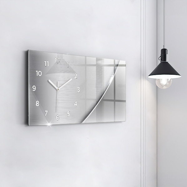 Horizontale Uhr Silbernes Muster