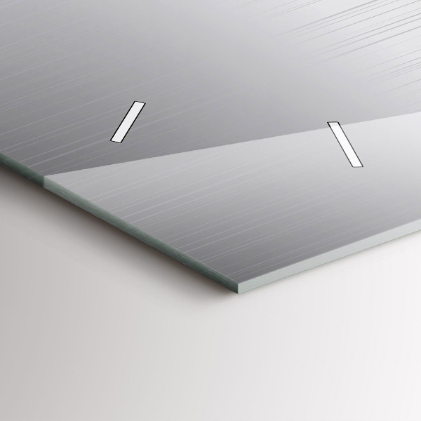 Horizontale Uhr Silbernes Muster