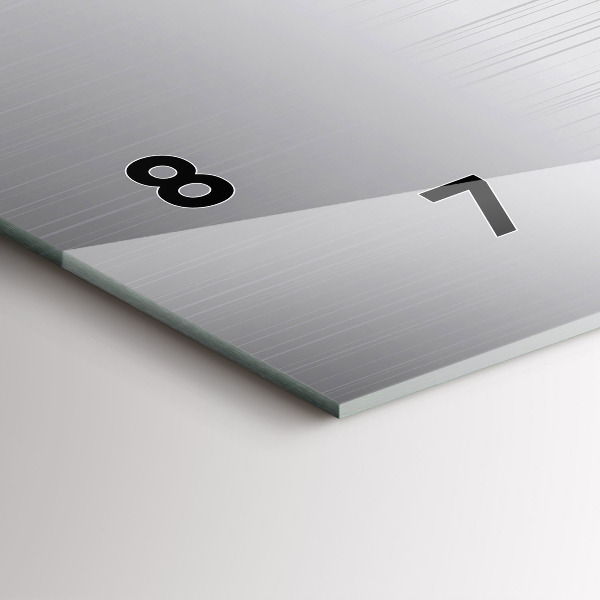 Horizontale Uhr Silbernes Muster