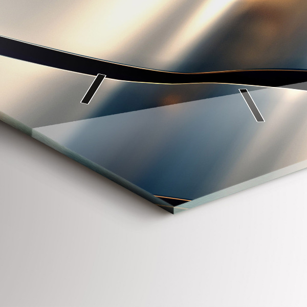 Horizontale Uhr mit motiv Silbernes Muster