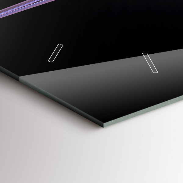 Horizontale Uhr mit motiv Violette Abstraktion