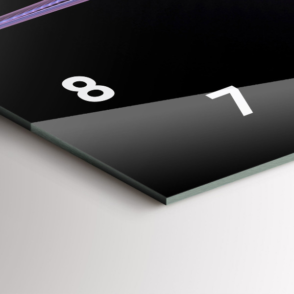 Horizontale Uhr mit motiv Violette Abstraktion