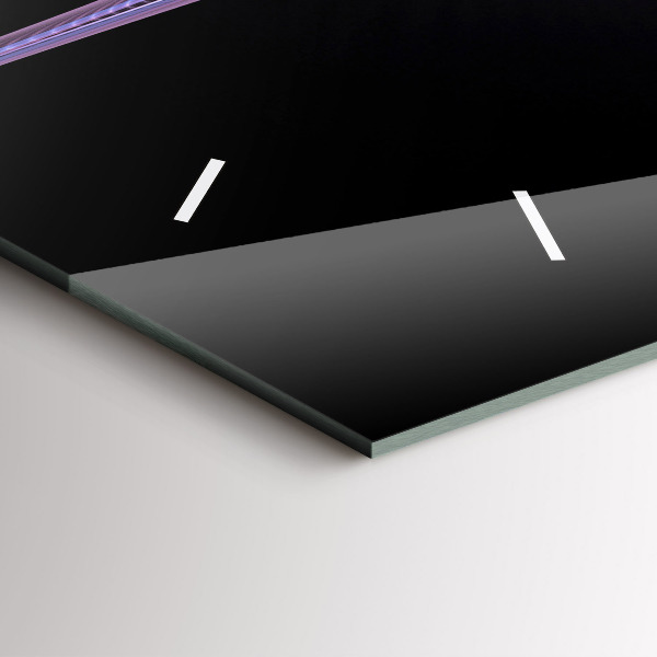Horizontale Uhr mit motiv Violette Abstraktion