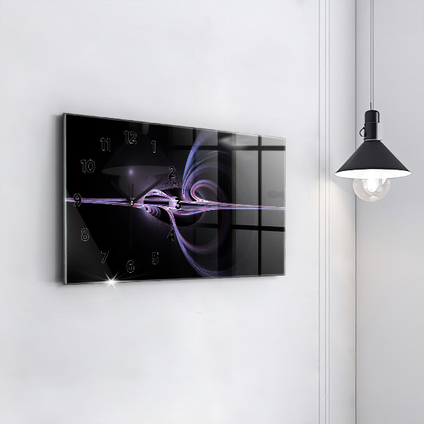 Horizontale Uhr mit motiv Violette Abstraktion