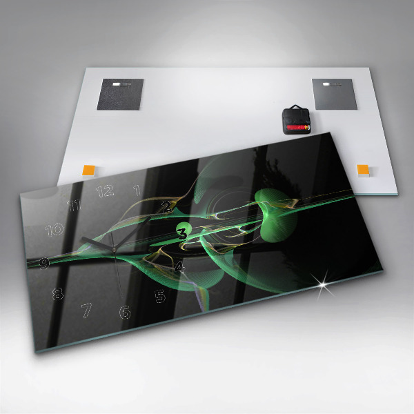 Horizontale Uhr Grüne Abstraktion