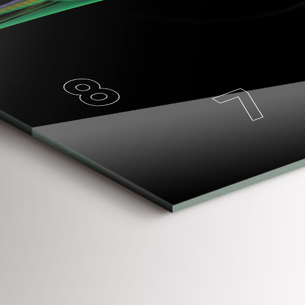 Horizontale Uhr Grüne Abstraktion