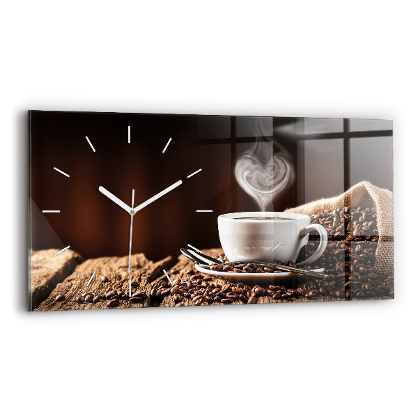 Horizontale Uhr Kaffeetasse