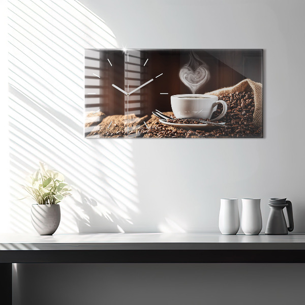 Horizontale Uhr Kaffeetasse