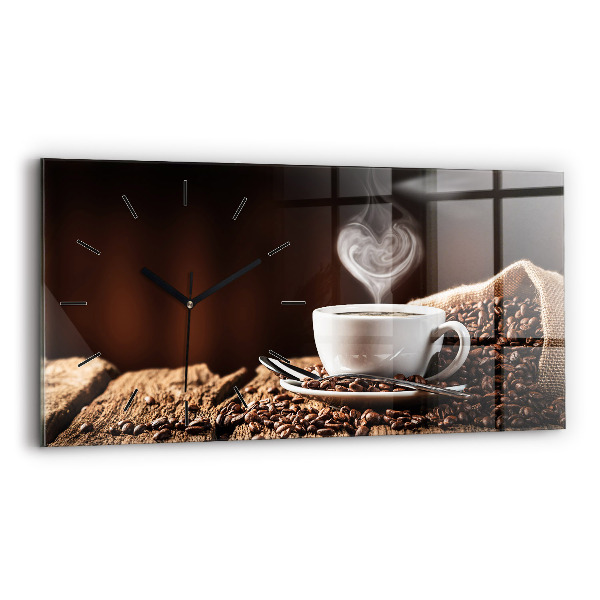 Horizontale Uhr Kaffeetasse