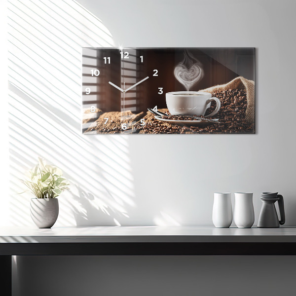 Horizontale Uhr Kaffeetasse