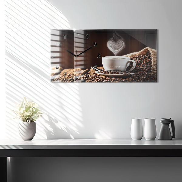Horizontale Uhr Kaffeetasse