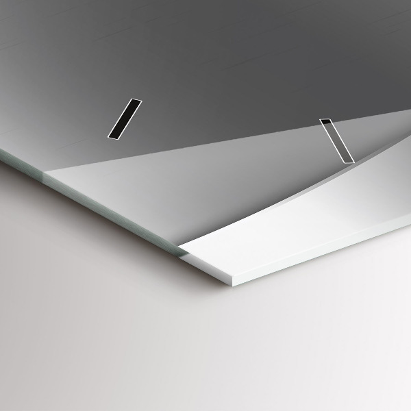 Horizontale Uhr Silberne Linien