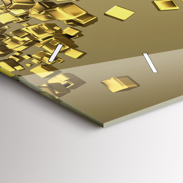 Horizontale Uhr mit motiv Goldene Quadrate