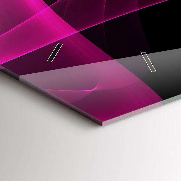 Horizontale Uhr mit motiv Rosa Abstraktion