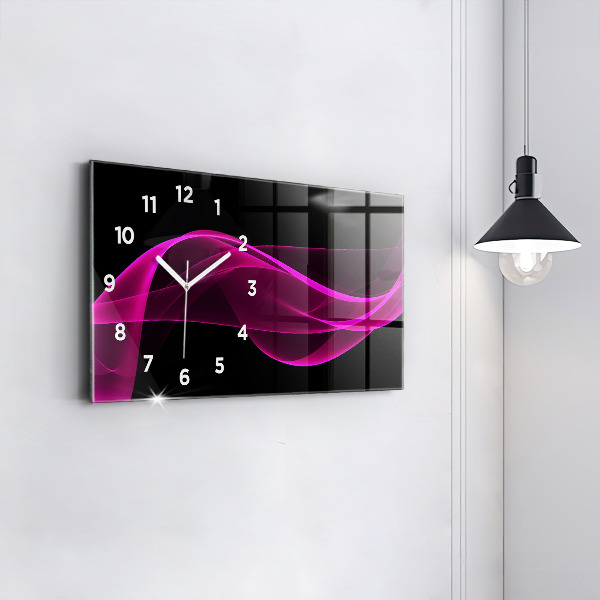 Horizontale Uhr mit motiv Rosa Abstraktion