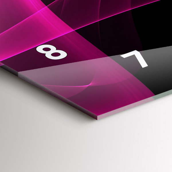 Horizontale Uhr mit motiv Rosa Abstraktion