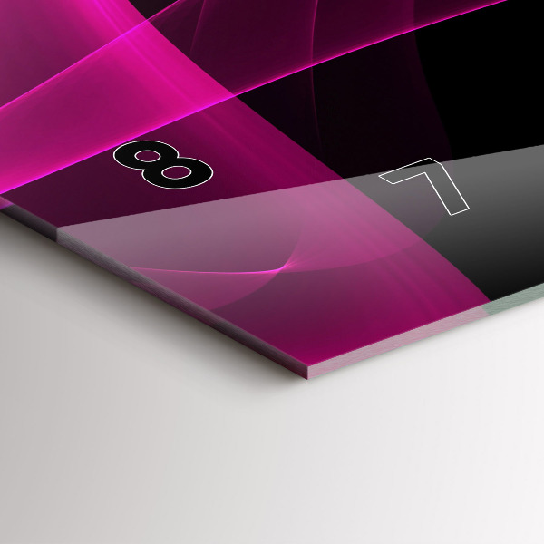 Horizontale Uhr mit motiv Rosa Abstraktion