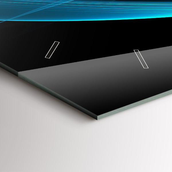 Horizontale Uhr Blaue Abstraktion