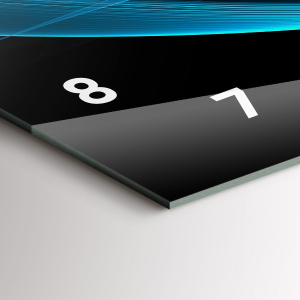 Horizontale Uhr Blaue Abstraktion