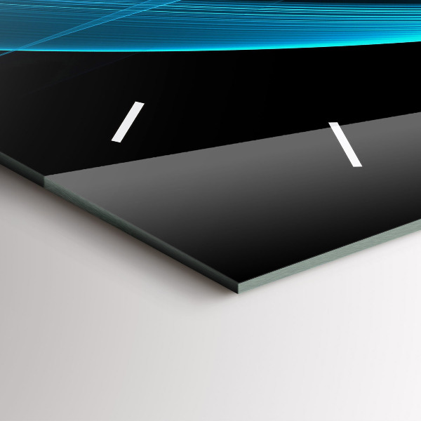 Horizontale Uhr Blaue Abstraktion