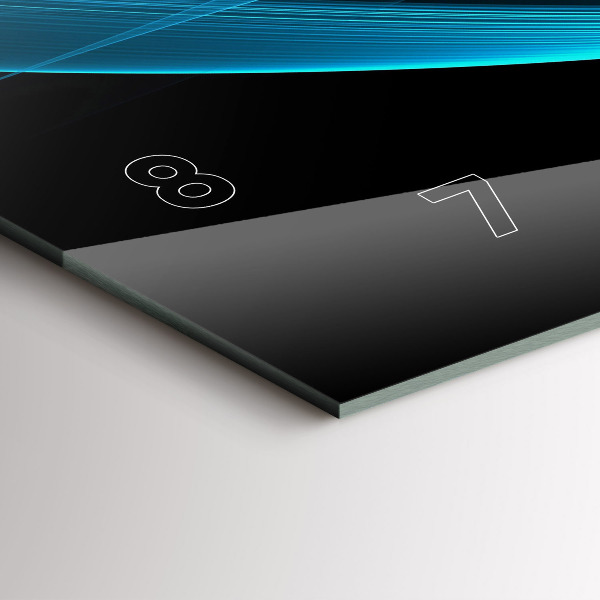 Horizontale Uhr Blaue Abstraktion