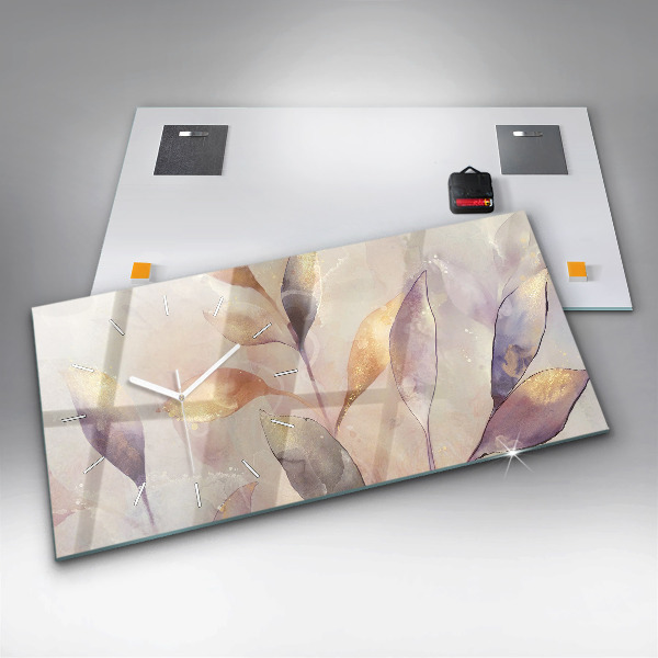 Horizontale Uhr mit motiv Abstrakte Boho-Blätter