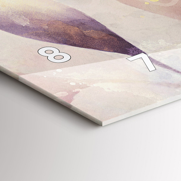 Horizontale Uhr mit motiv Abstrakte Boho-Blätter