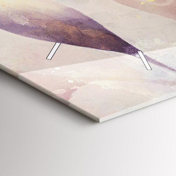 Horizontale Uhr mit motiv Abstrakte Boho-Blätter