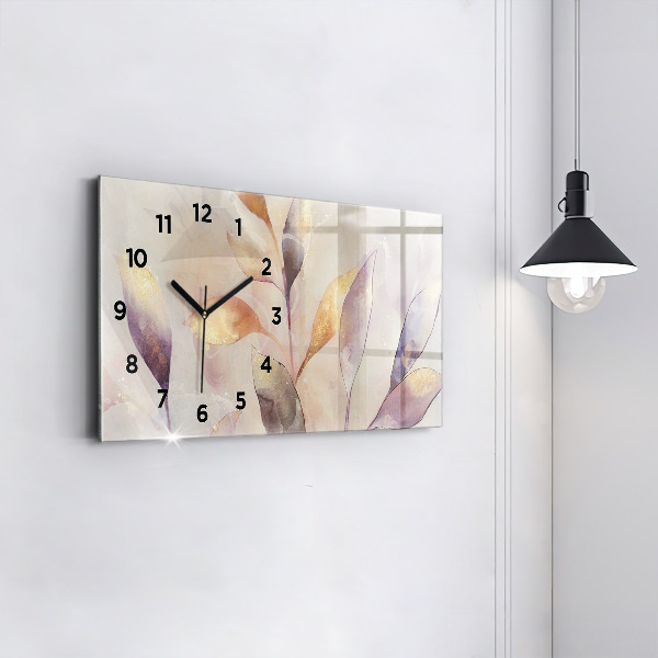 Horizontale Uhr mit motiv Abstrakte Boho-Blätter