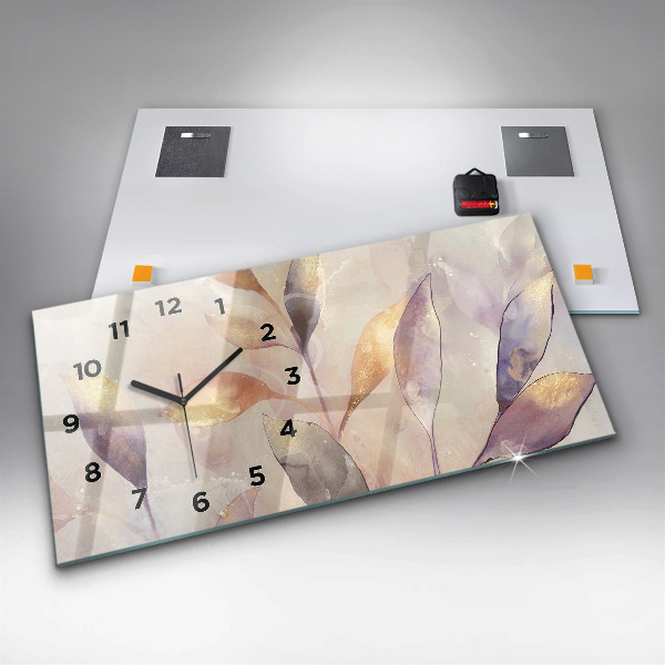 Horizontale Uhr mit motiv Abstrakte Boho-Blätter