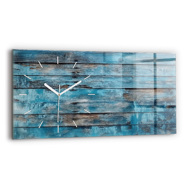 Horizontale Uhr mit motiv Blaue Bretter