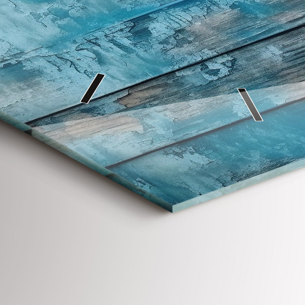 Horizontale Uhr mit motiv Blaue Bretter