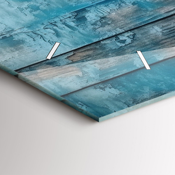 Horizontale Uhr mit motiv Blaue Bretter