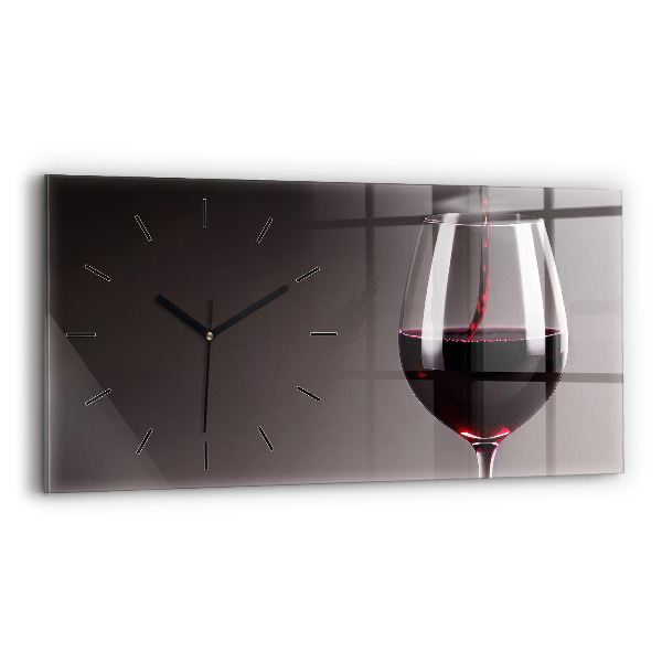 Horizontale Uhr Lampe mit Rotwein