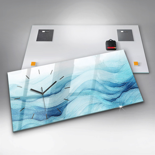 Horizontale Uhr Blaue Wolken