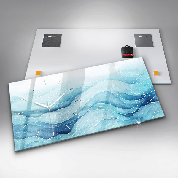 Horizontale Uhr Blaue Wolken