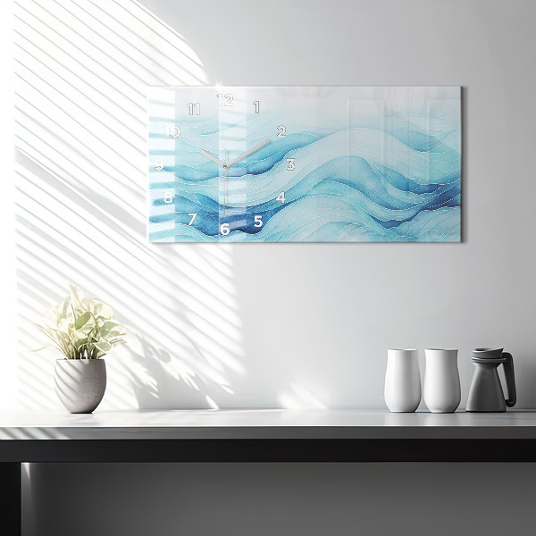 Horizontale Uhr Blaue Wolken