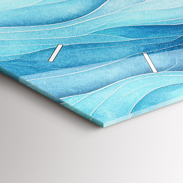 Horizontale Uhr Blaue Wolken