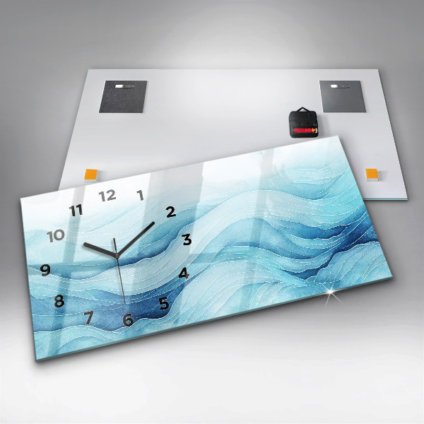 Horizontale Uhr Blaue Wolken