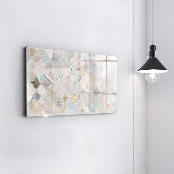 Horizontale Uhr mit motiv Farbige Fliesen