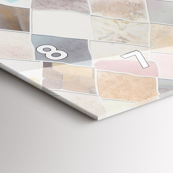 Horizontale Uhr mit motiv Farbige Fliesen