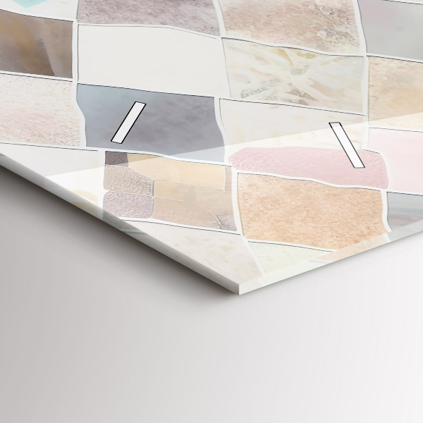 Horizontale Uhr mit motiv Farbige Fliesen