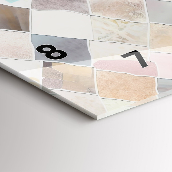 Horizontale Uhr mit motiv Farbige Fliesen