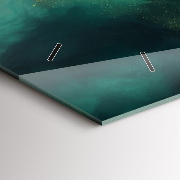 Horizontale Uhr Grüner Marmor