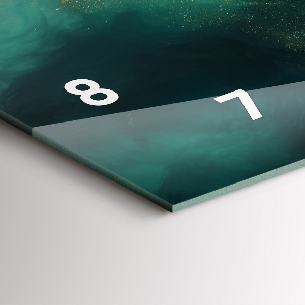 Horizontale Uhr Grüner Marmor