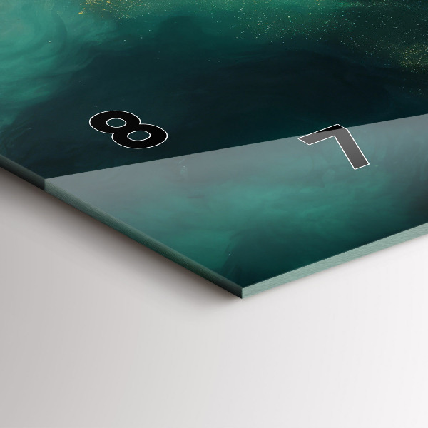 Horizontale Uhr Grüner Marmor