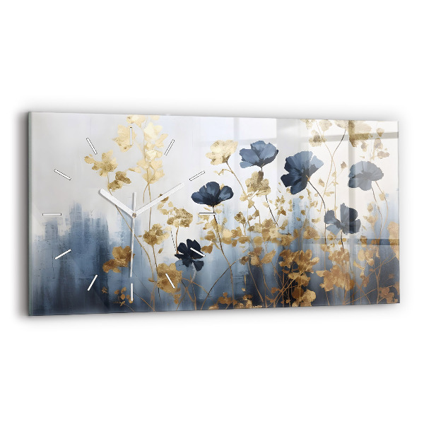 Horizontale Uhr mit motiv Abstrakte Blumen