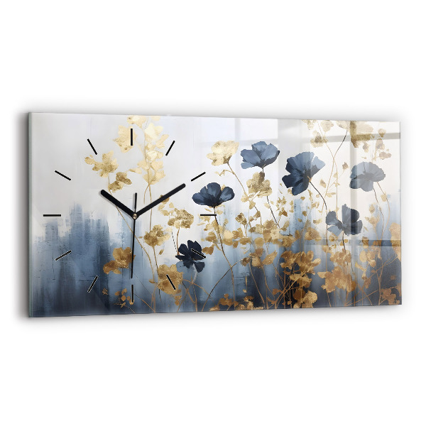 Horizontale Uhr mit motiv Abstrakte Blumen