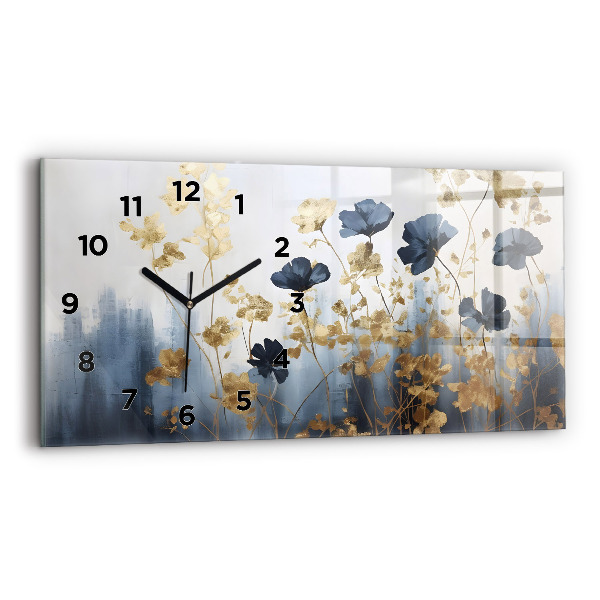 Horizontale Uhr mit motiv Abstrakte Blumen
