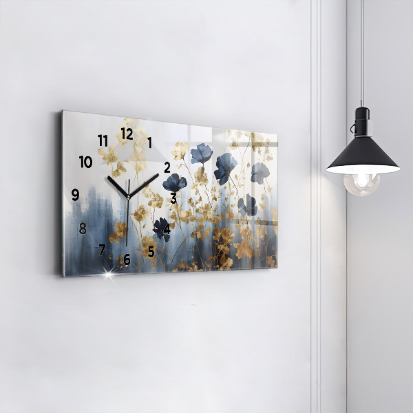 Horizontale Uhr mit motiv Abstrakte Blumen